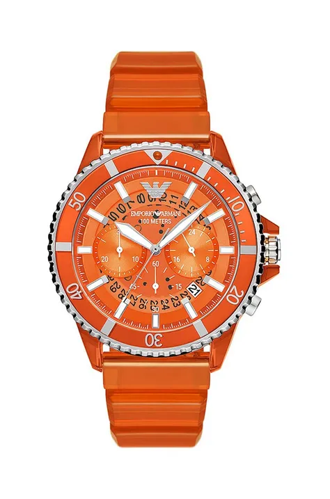 Ρολόι Emporio Armani χρώμα: πορτοκαλί