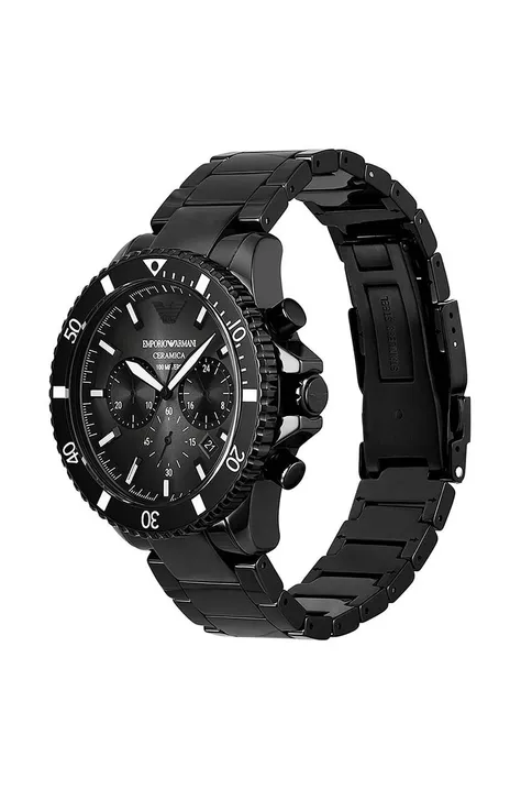 Годинник Emporio Armani чоловічий колір чорний
