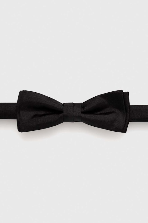 BOSS papion de mătase culoarea negru 50480291