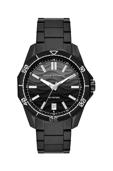 Годинник Armani Exchange чоловічий колір чорний