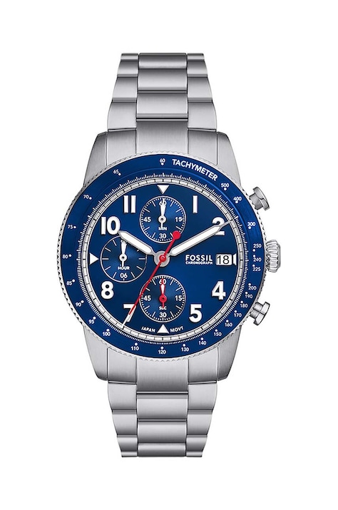 Годинник Fossil FS6047 чоловічий колір срібний