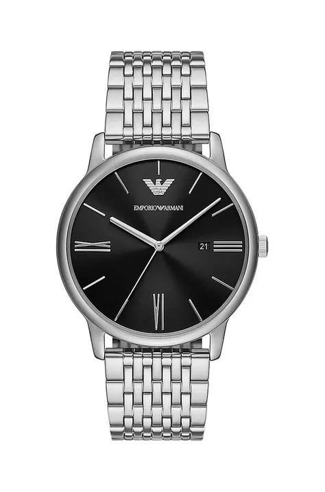 Годинник Emporio Armani чоловічий колір срібний