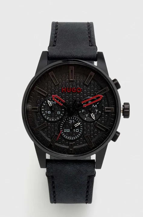 Годинник HUGO чоловічий колір чорний