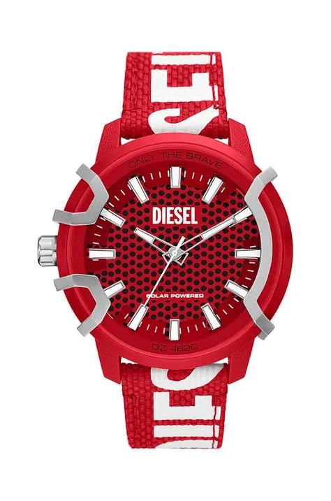 Diesel zegarek męski kolor czerwony