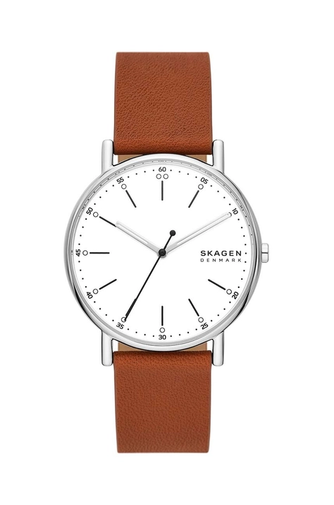 Ρολόι Skagen χρώμα: καφέ