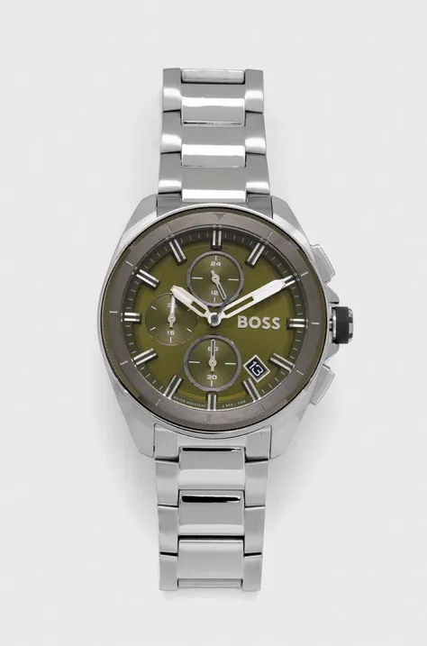 Годинник BOSS чоловічий колір срібний