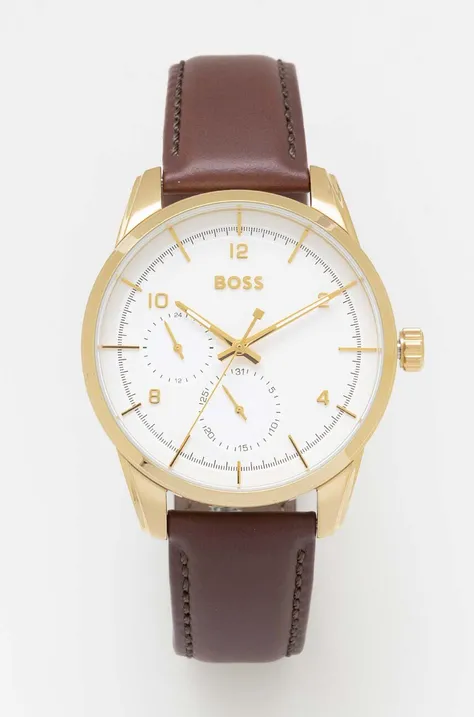 Годинник BOSS чоловічий колір коричневий