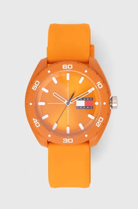 Ρολόι Tommy Hilfiger χρώμα: πορτοκαλί, 1792066