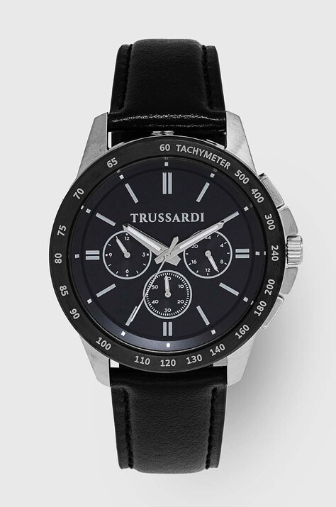 Trussardi zegarek męski kolor czarny R2451153002