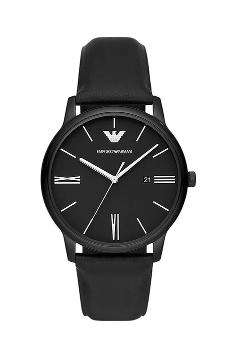 Emporio Armani ceas barbati, culoarea negru, AR11573