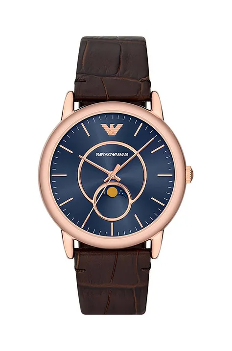 Emporio Armani zegarek męski kolor brązowy AR11566