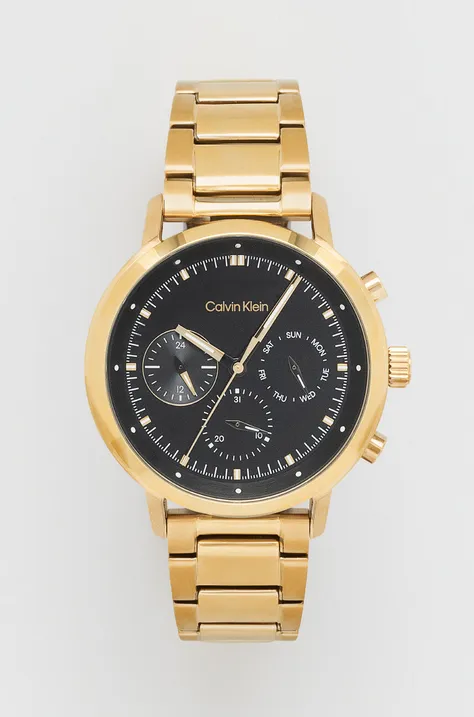 Calvin Klein zegarek męski kolor złoty 25200065