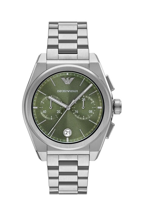 Emporio Armani ceas Federico Chronograph barbati, culoarea verde, AR11640