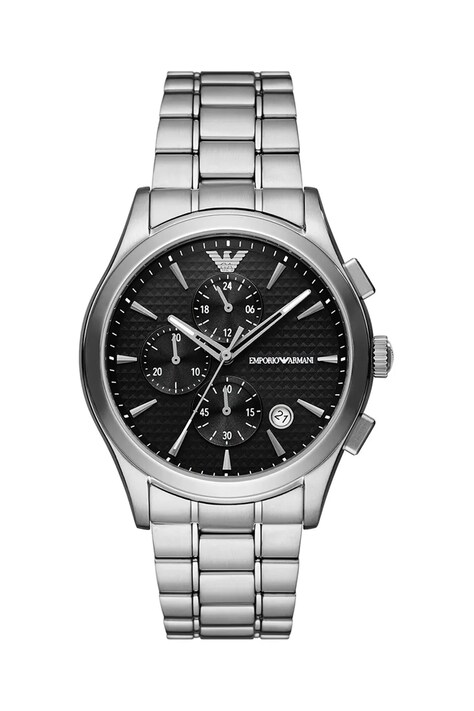 Ura Emporio Armani Paolo Chronograph moška, srebrna barva, AR11602