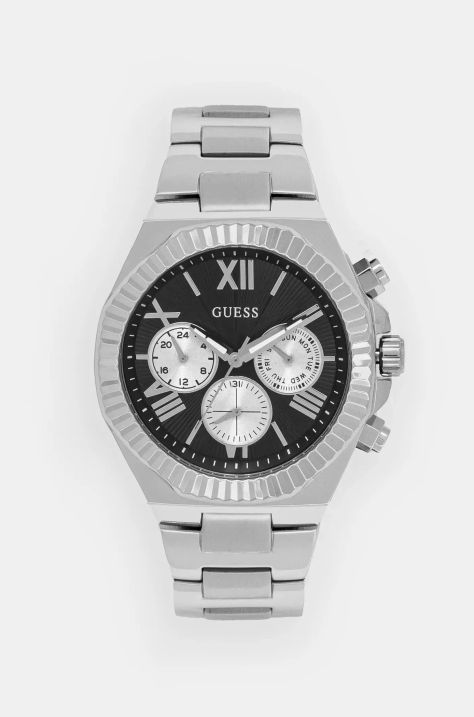 Guess zegarek męski kolor srebrny GW0703G1