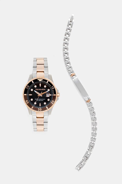 Годинник і браслет Trussardi CITY LIFE колір срібний R2453169001