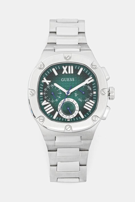 Guess ceas bărbați, culoarea argintiu, GW0572G6