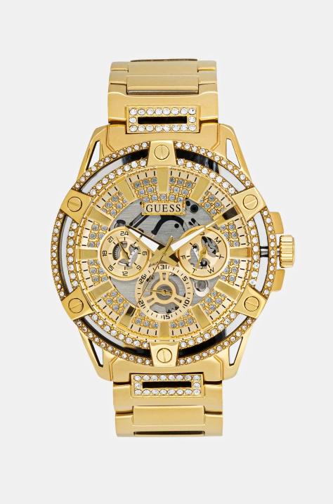 Guess zegarek męski kolor złoty GW0497G2