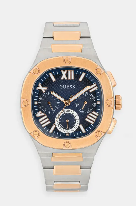 Guess zegarek męski kolor srebrny GW0572G4