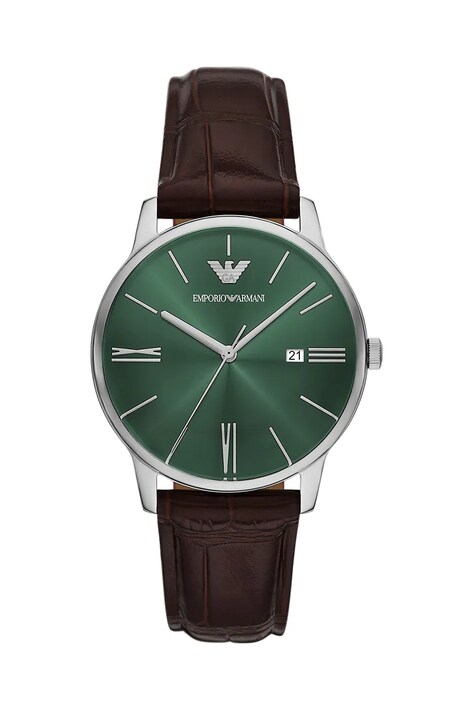 Emporio Armani ceas MINIMALIST barbati, culoarea maro, AR11672