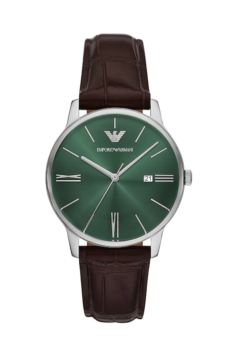 Emporio Armani zegarek MINIMALIST męski kolor brązowy AR11672