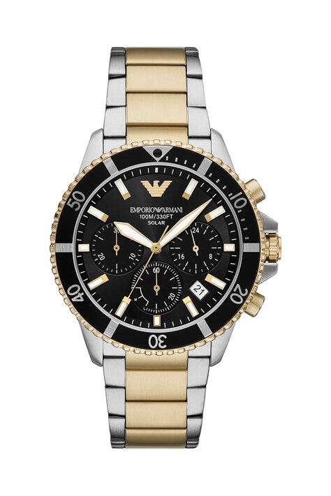 Emporio Armani ceas WORLD EXPLORER barbati, culoarea auriu, AR11680