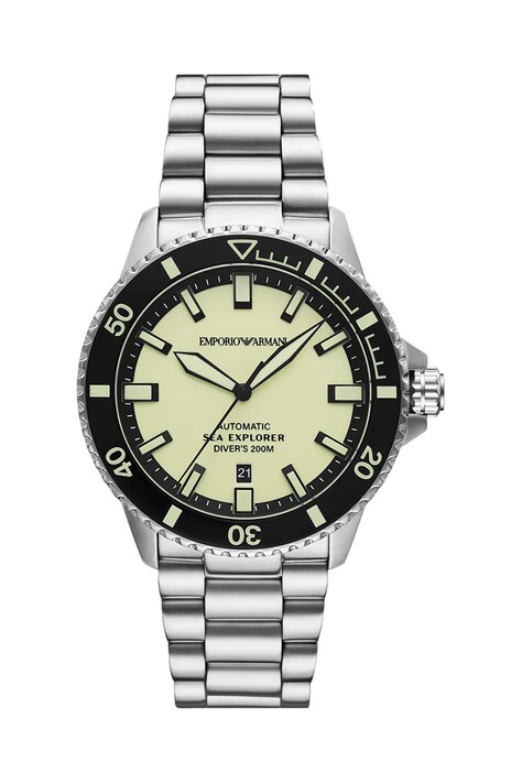 Emporio Armani ceas SEA EXPLORER barbati, culoarea argintiu, AR60083