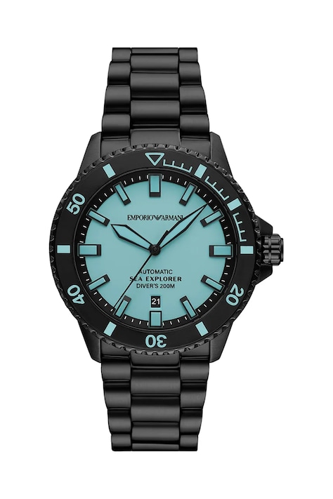 Emporio Armani ceas SEA EXPLORER barbati, culoarea negru, AR60084