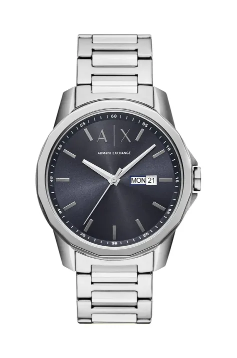 Armani Exchange ceas BANKS barbati, culoarea argintiu, AX1767