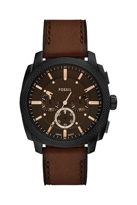 Hodinky Fossil MACHINE hnědá barva, FS6101