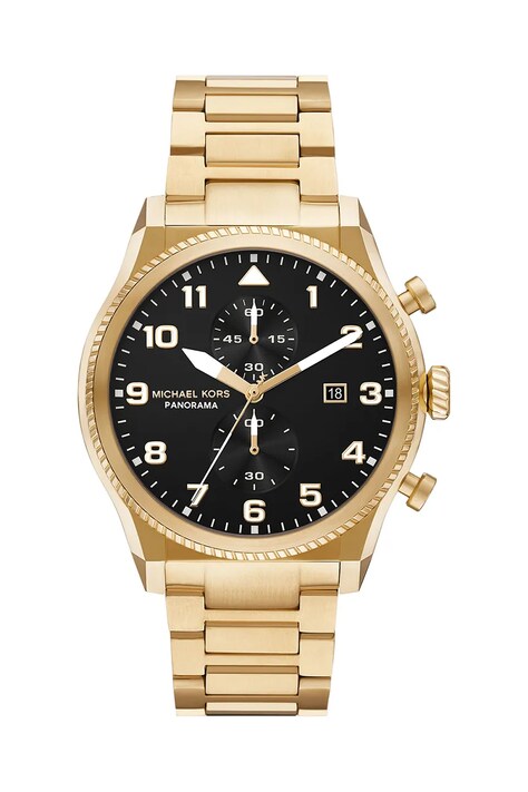 Michael Kors ceas PANORAMA barbati, culoarea auriu, MK9195