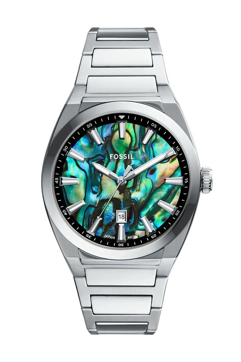 Fossil zegarek męski kolor srebrny FS6114