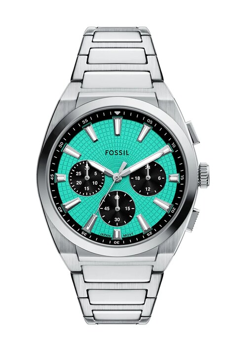 Fossil zegarek męski kolor srebrny FS6117
