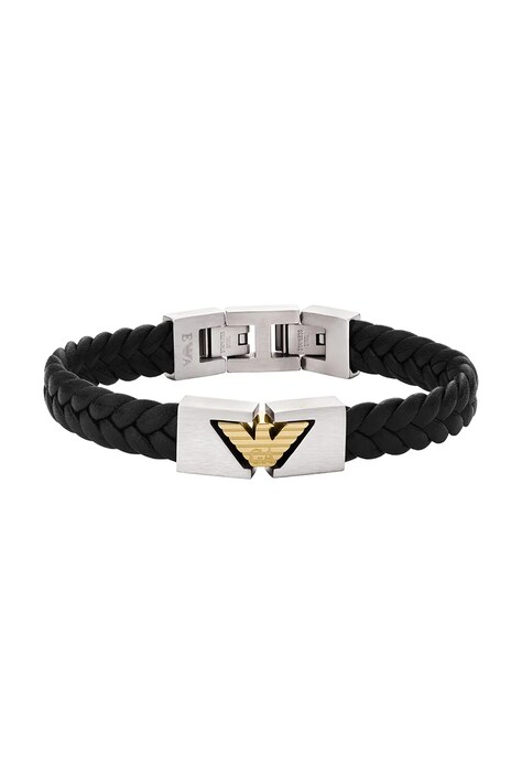 Emporio Armani bransoletka skórzana męska EGS3253040