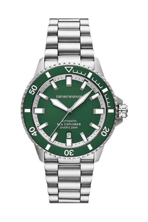 Emporio Armani zegarek męski kolor srebrny AR60088