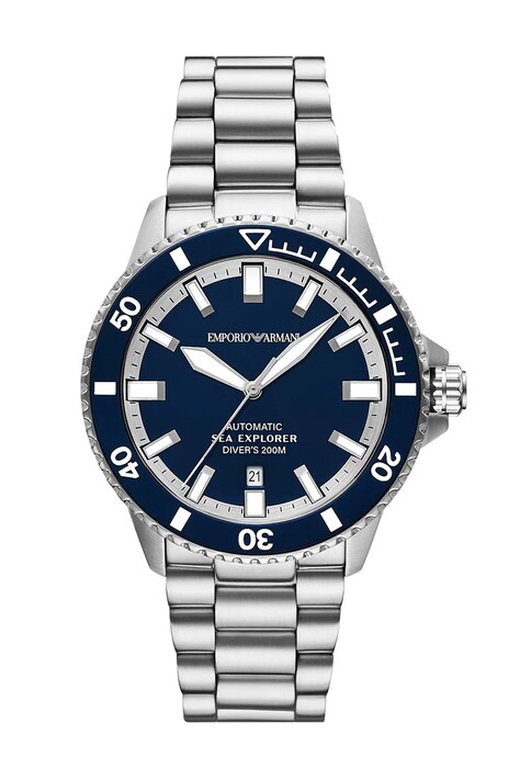 Emporio Armani zegarek męski kolor srebrny AR60087