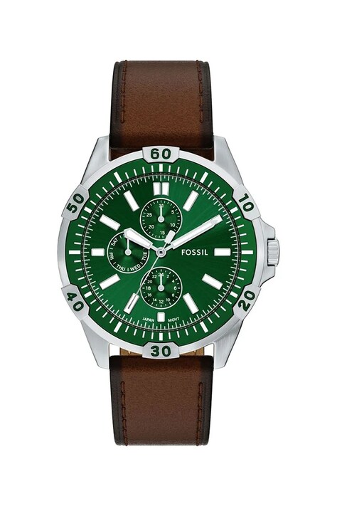 Fossil zegarek męski kolor srebrny FS6147