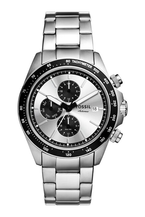 Fossil zegarek męski kolor srebrny FS6124