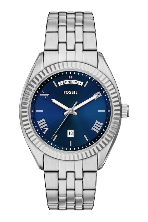 Fossil zegarek męski kolor srebrny FS6140