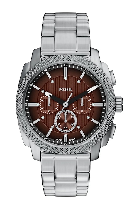 Fossil zegarek męski kolor srebrny FS6144