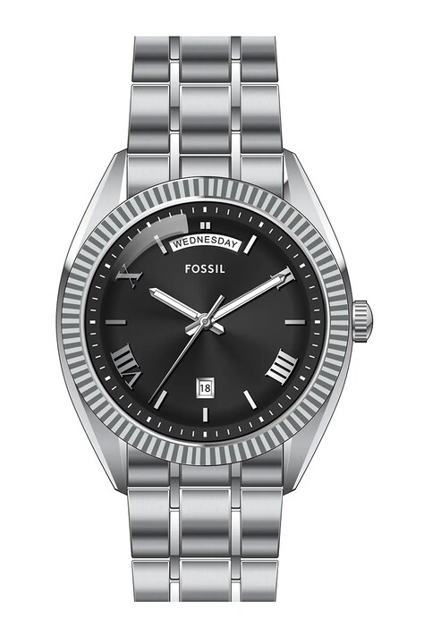 Fossil zegarek męski kolor srebrny FS6139