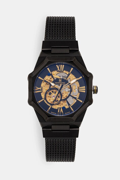 MONTIGNAC zegarek SENTINEL męski kolor czarny MOW808