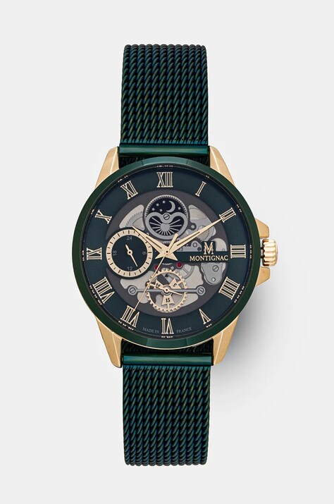 MONTIGNAC zegarek ORIGINE męski kolor zielony MOW1101