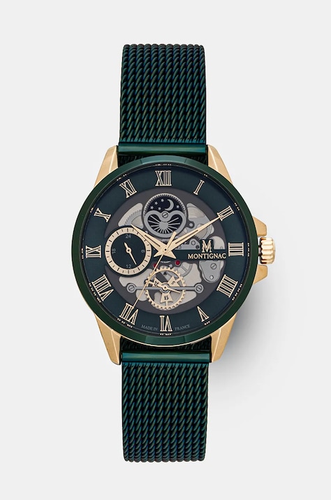 MONTIGNAC zegarek ORIGINE męski kolor zielony MOW1101