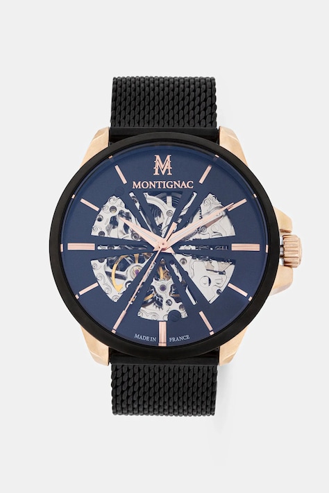MONTIGNAC zegarek ORIGINE męski kolor czarny MOPE19A08