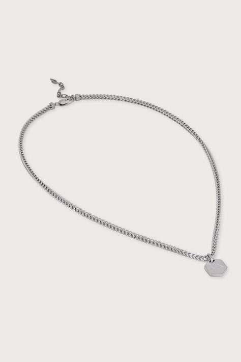 Armani Exchange Naszyjnik z zawieszką męski ze stali nierdzewnej Classic AXG0184040
