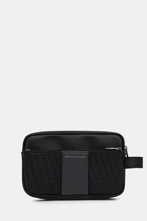 Armani Exchange borsa cosmetica da uomo nera XM003601 AF26691