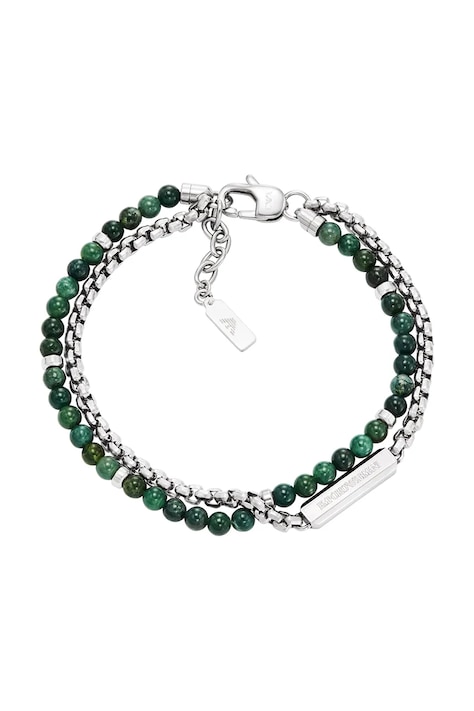 Emporio Armani браслет мужской из нержавеющей стали с агатом Eagle Logo EGS3316040