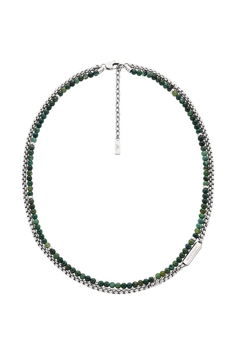 Emporio Armani colier pentru bărbați oțel inoxidabil agat Eagle Logo EGS3313040