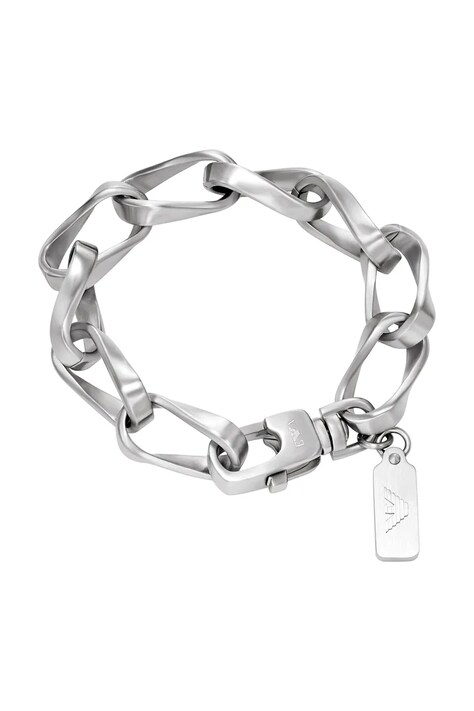 Emporio Armani bransoletka męska ze stali nierdzewnej Eagle Logo EGS3302040